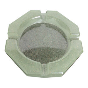 Epoxy Ashtray Custom Metallic Mint Green Sparkle